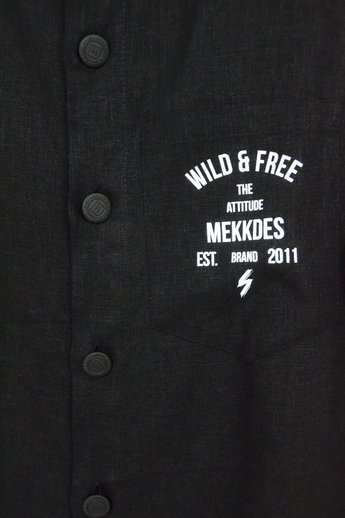 Camisa HE lino negro WILD & FREE