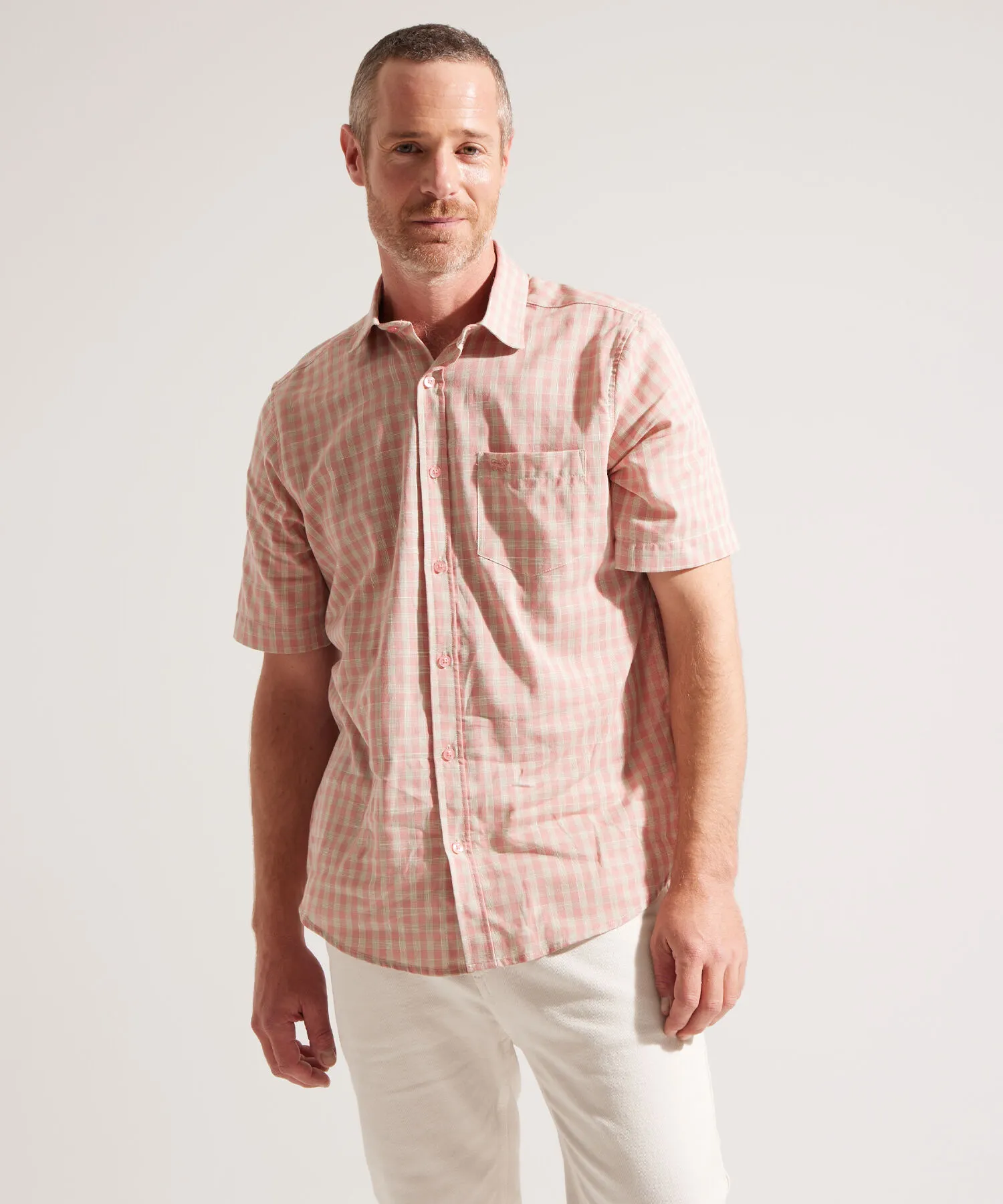 CAMISA MANGA CORTA A CUADROS