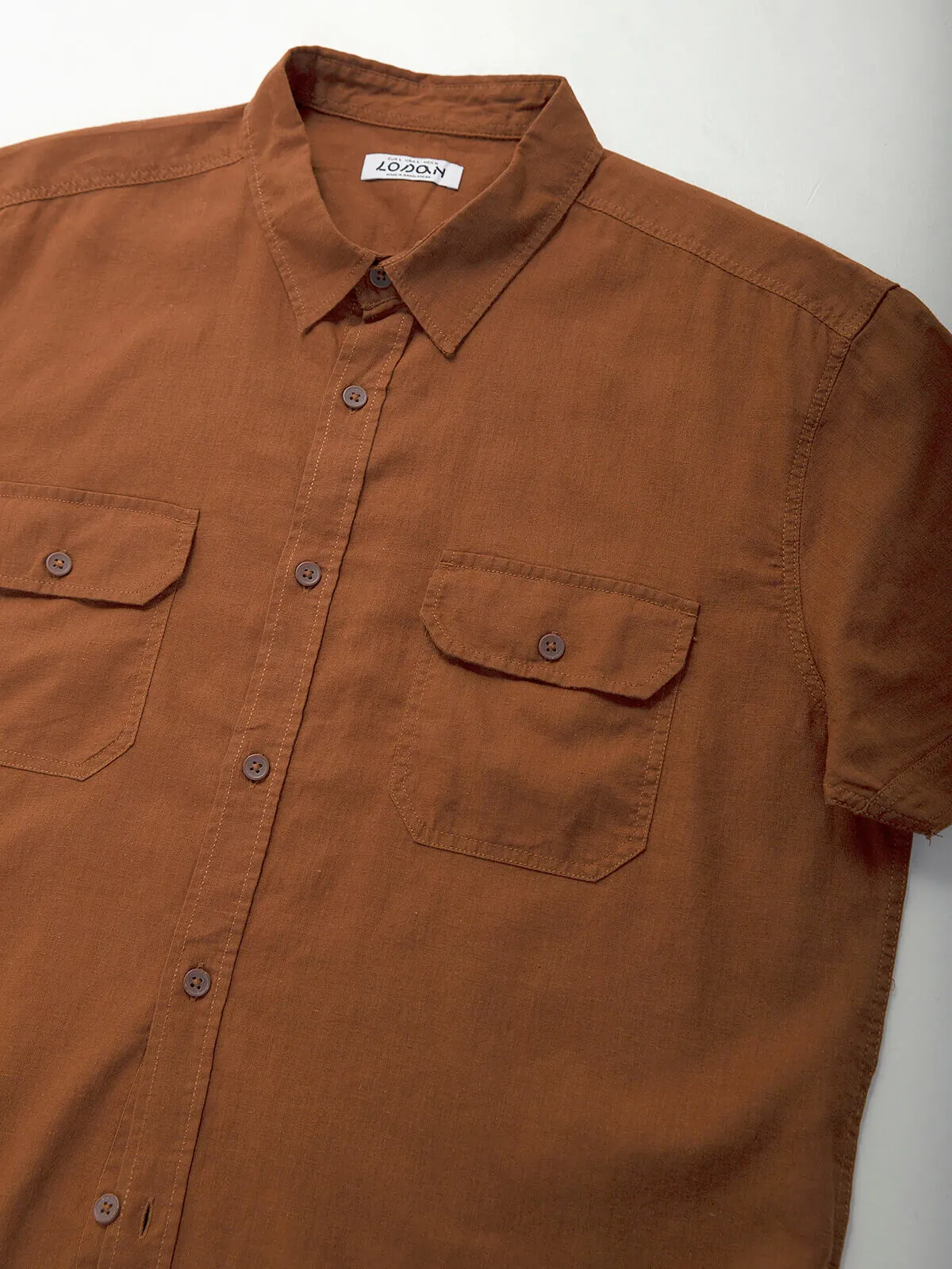 Camisa manga corta con lino