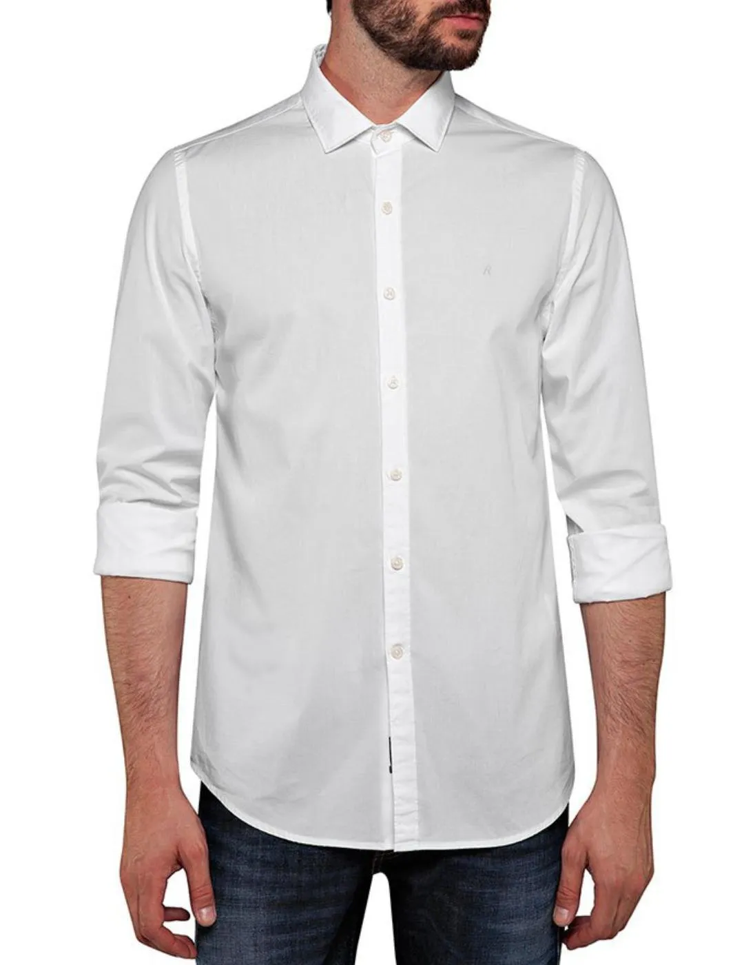 CAMISA REPLAY BLANCA PARA HOMBRE&