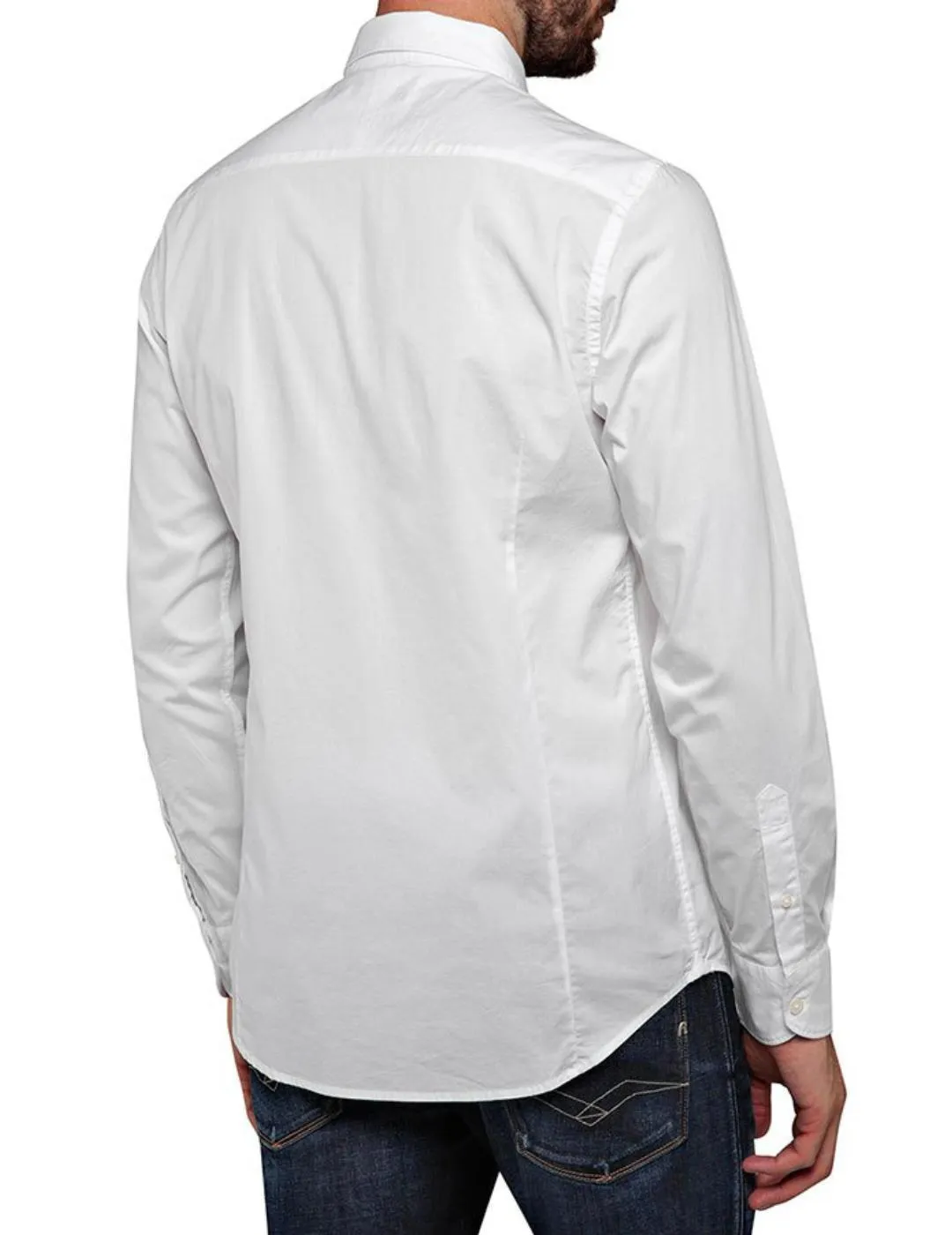 CAMISA REPLAY BLANCA PARA HOMBRE&