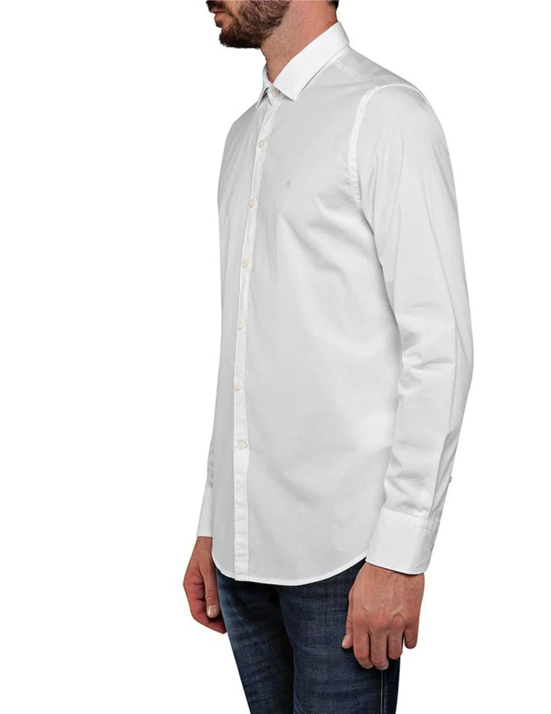 CAMISA REPLAY BLANCA PARA HOMBRE&