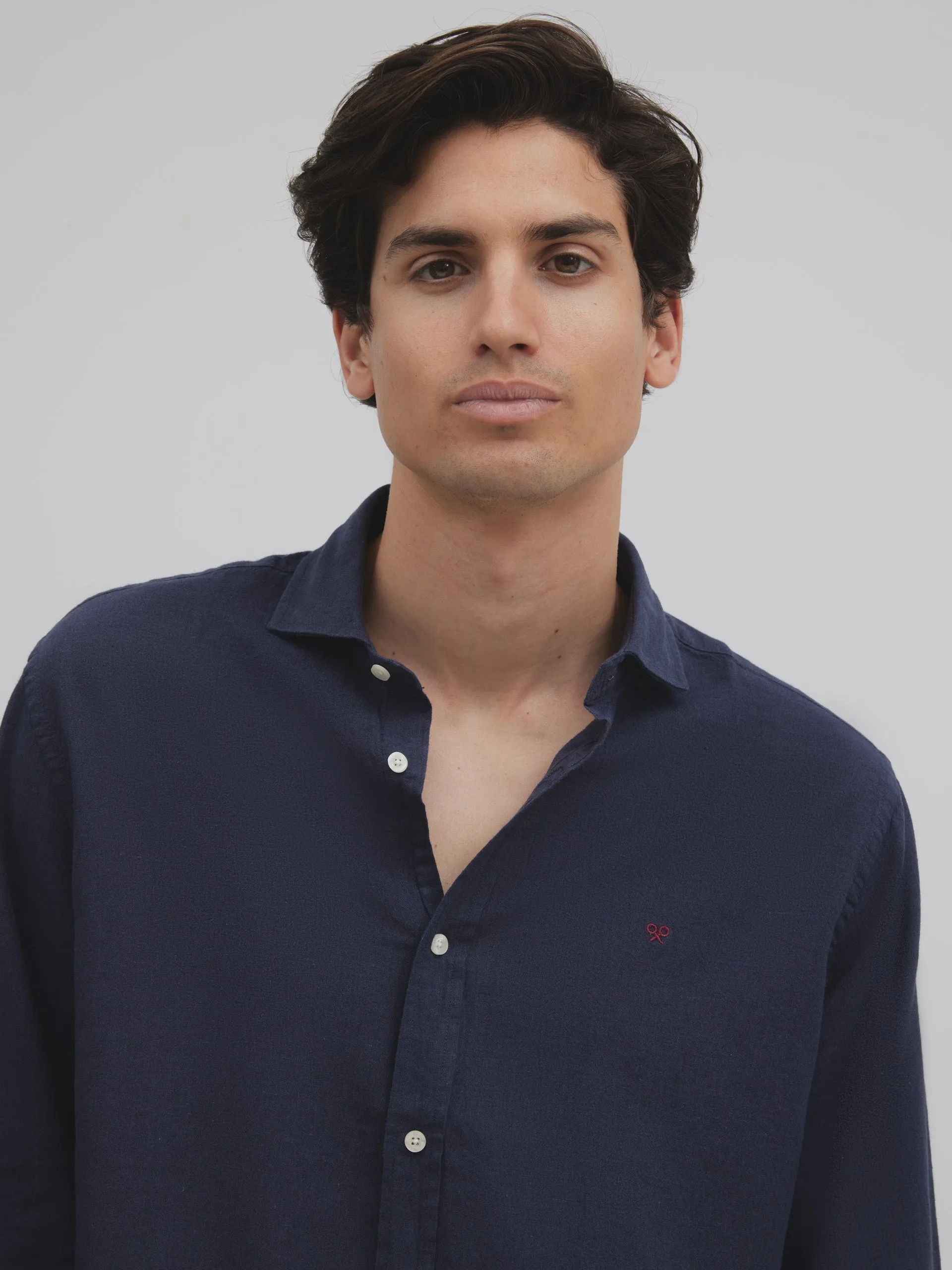 Camisa sport silbon soft azul marino