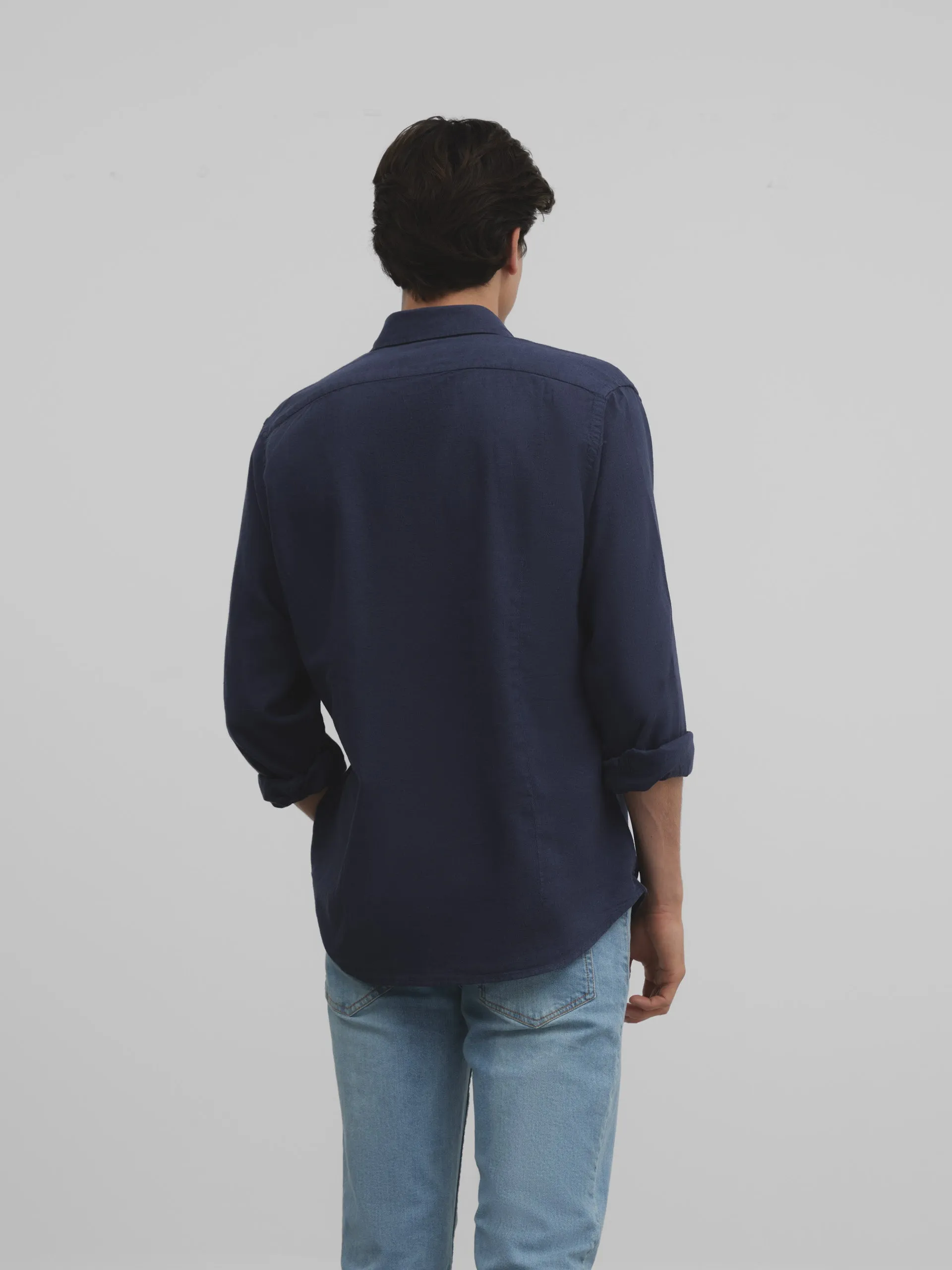 Camisa sport silbon soft azul marino