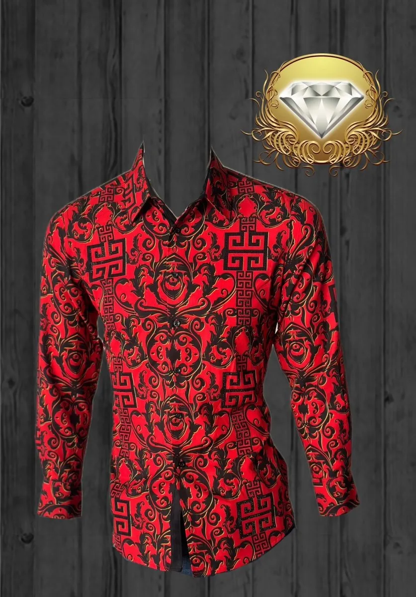 Camisa Vaquera de Moda White Diamonds Grecas