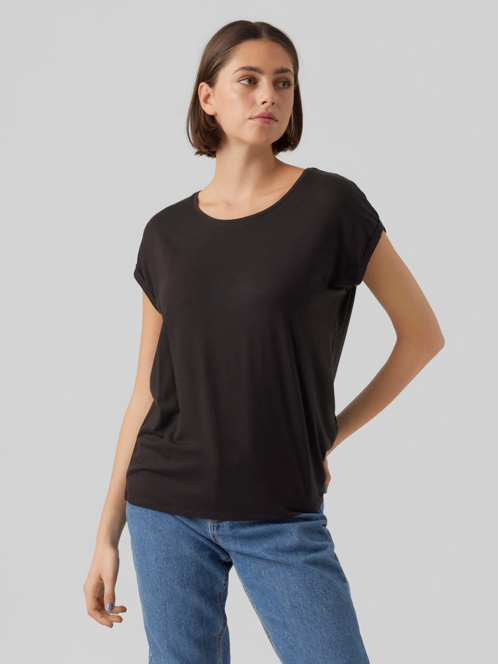 Camiseta Básica de Mujer Vero Moda AWARE Black
