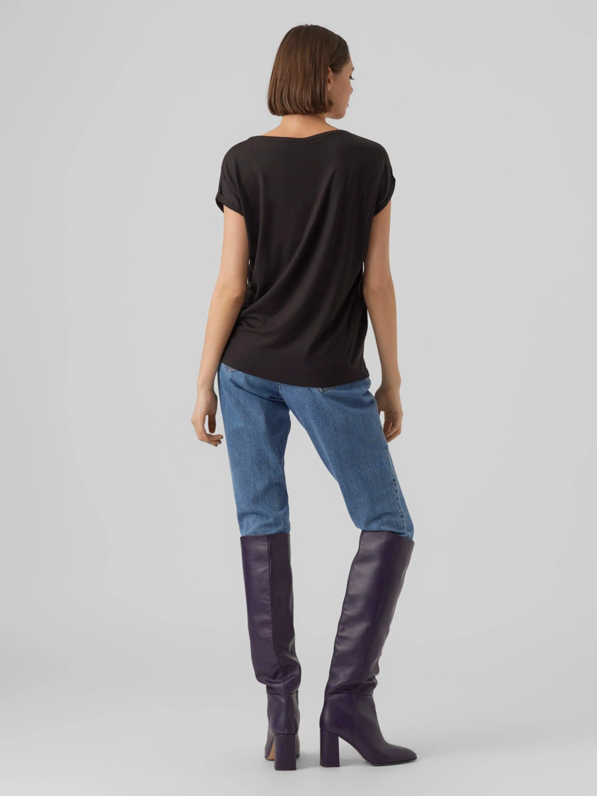 Camiseta Básica de Mujer Vero Moda AWARE Black