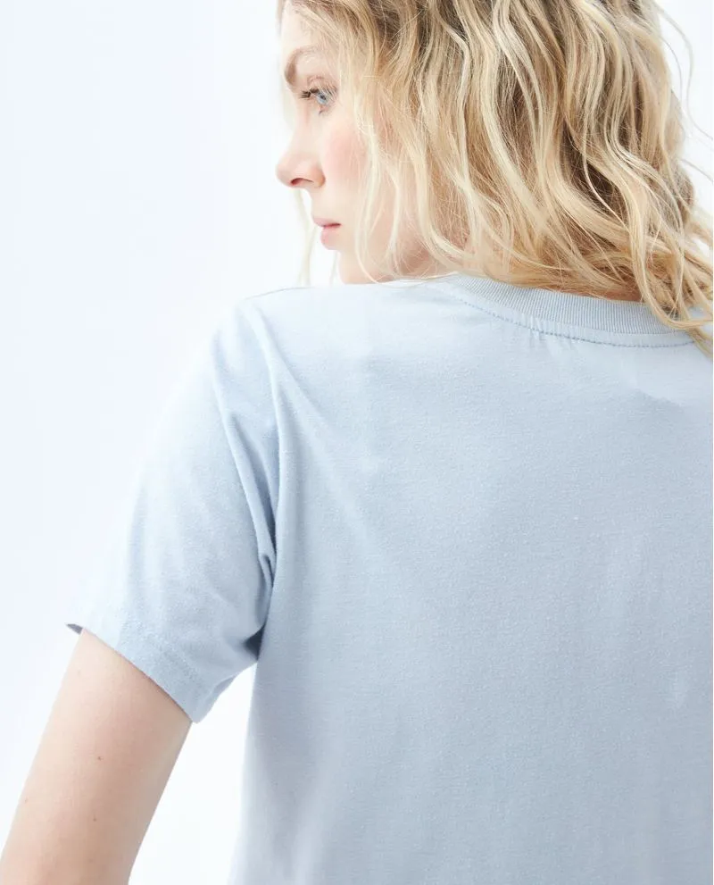 Camiseta con efecto desgaste para mujer