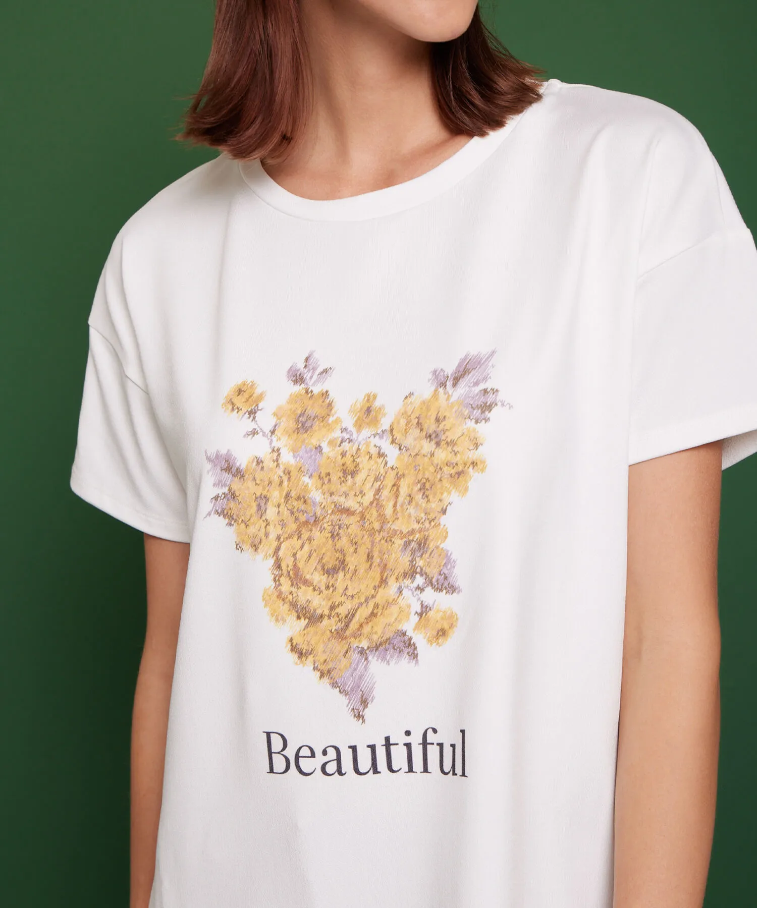 CAMISETA CON ESTAMPADO FLORAL