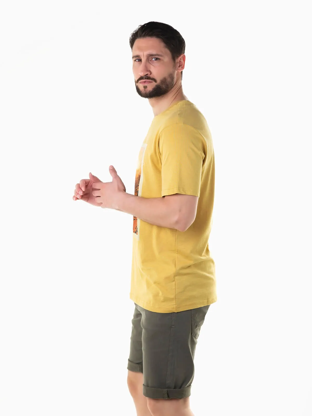 Camiseta con paisaje manga corta
