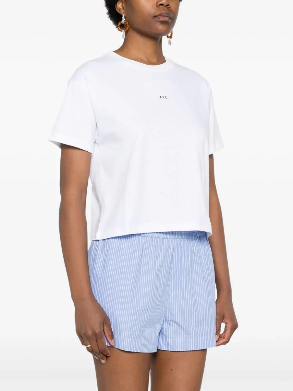 CAMISETA CROPPED BOXY LOGO BLANCA