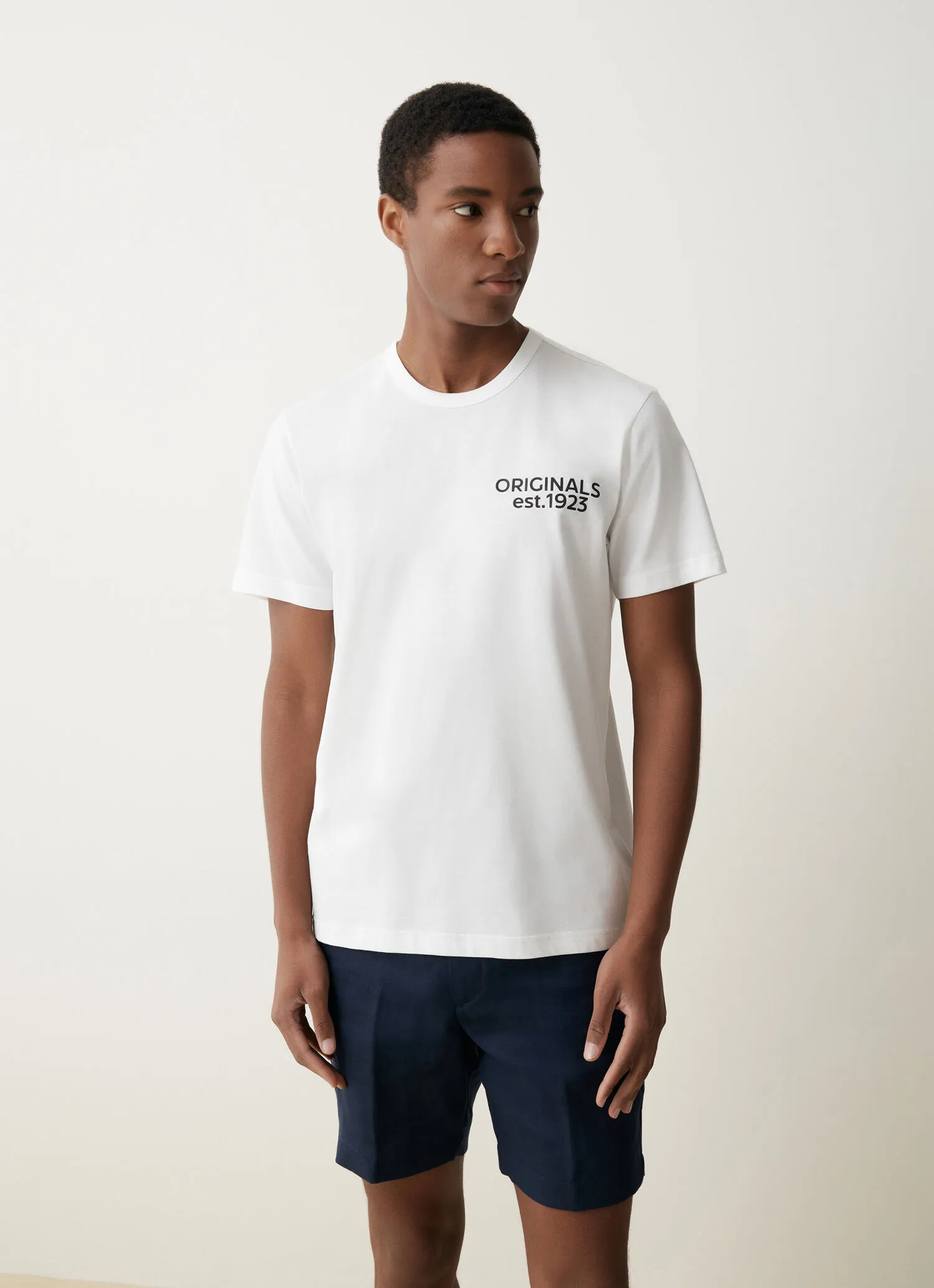Camiseta de algodón con estampado en la espalda