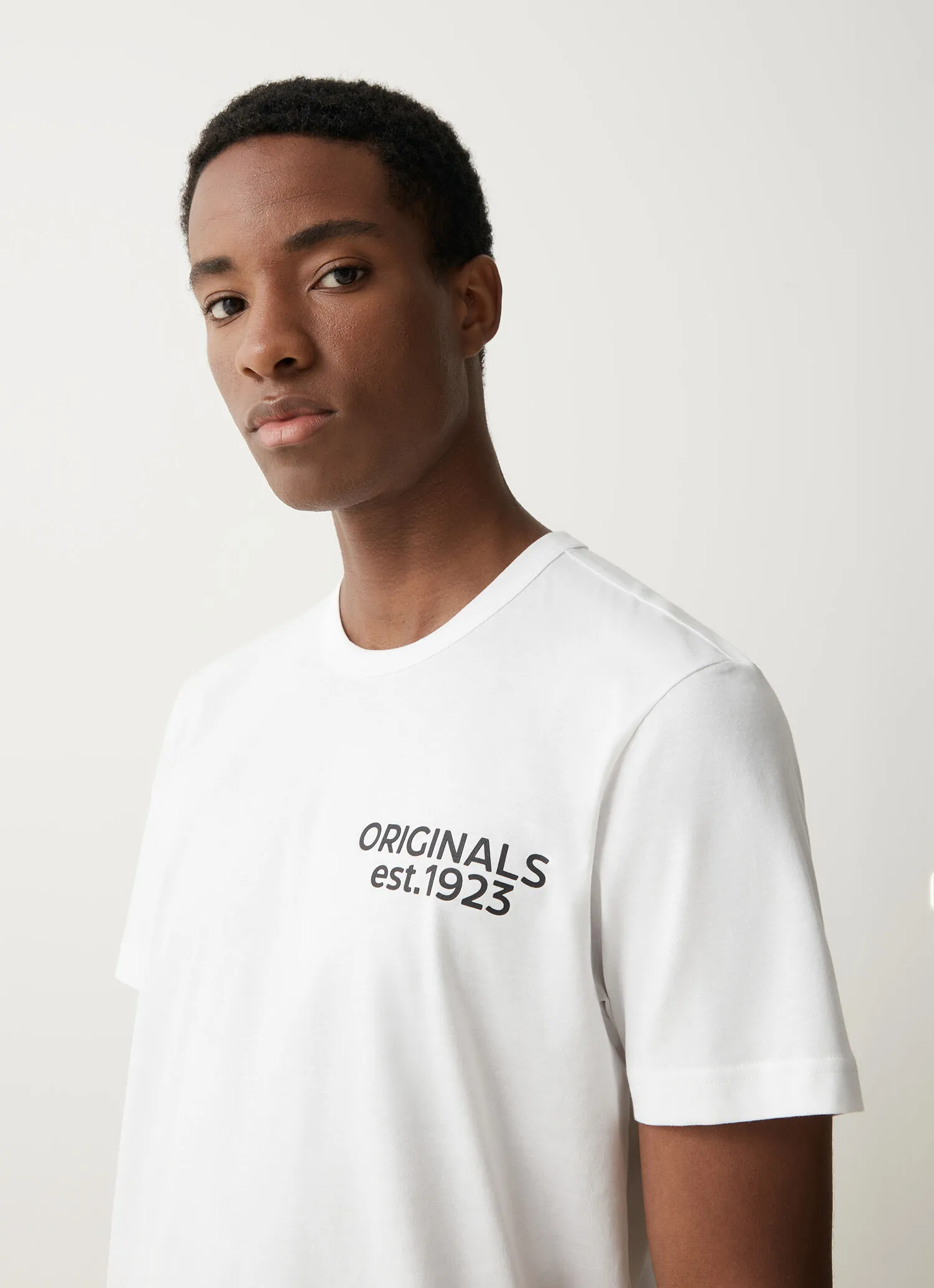 Camiseta de algodón con estampado en la espalda