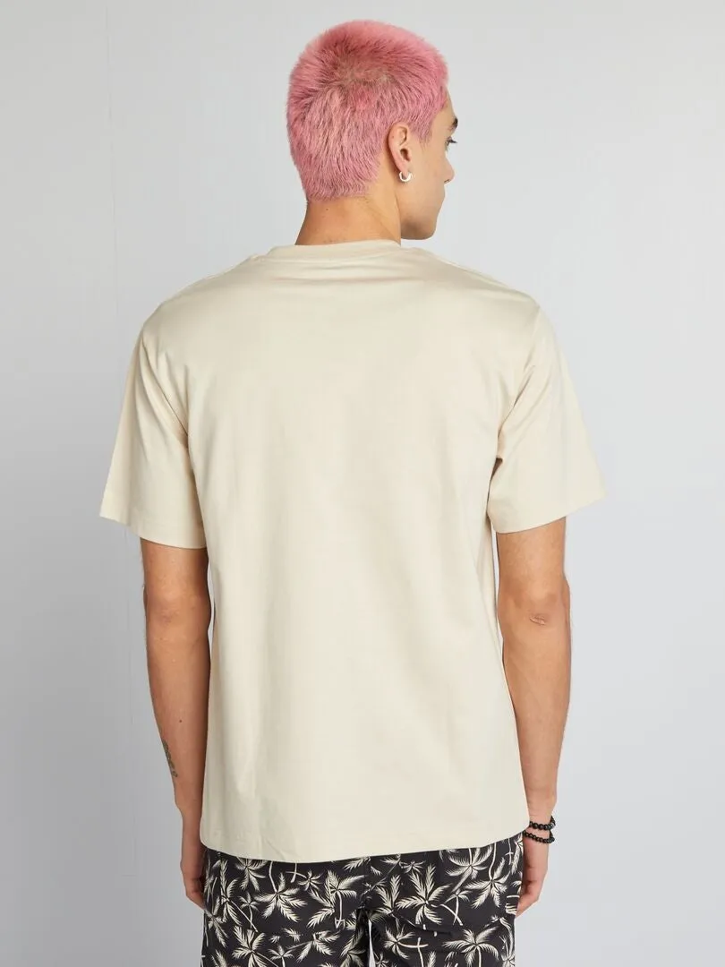 CAMISETA DE MANGA CORTA 'NEW YORK'  BEIGE