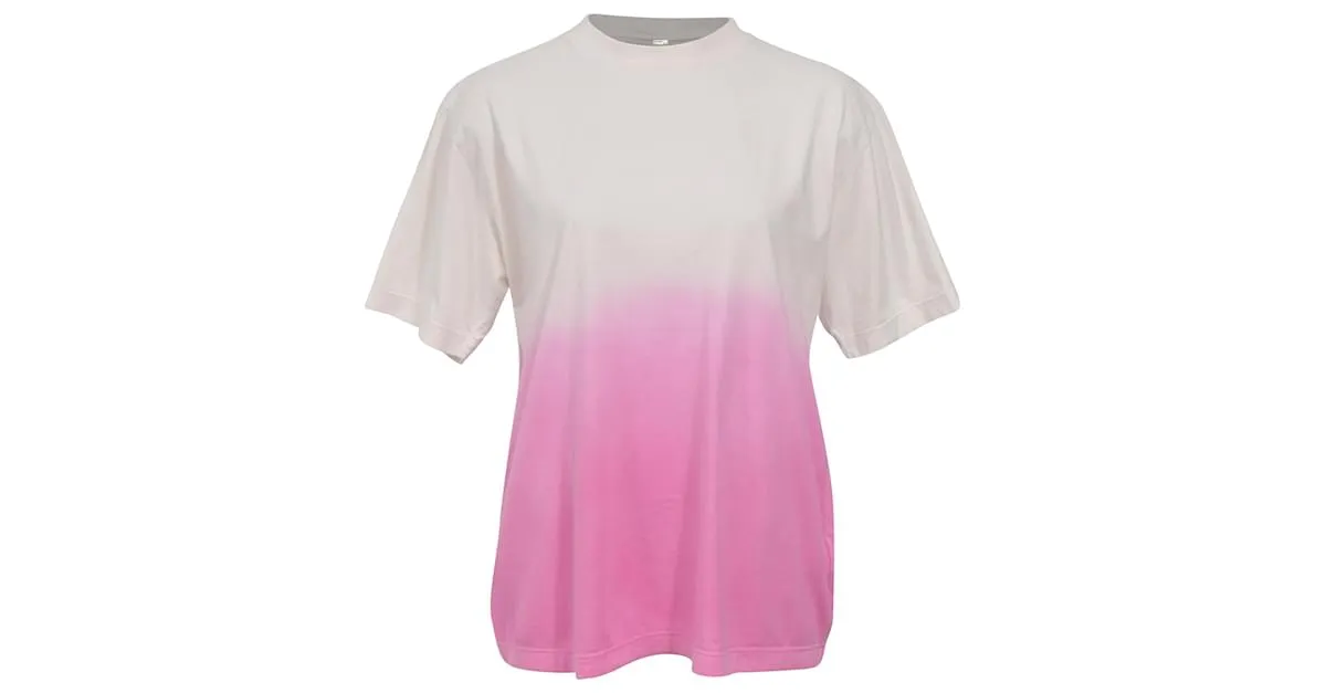 Camiseta efecto degradado Off White en algodón rosa Castaño 