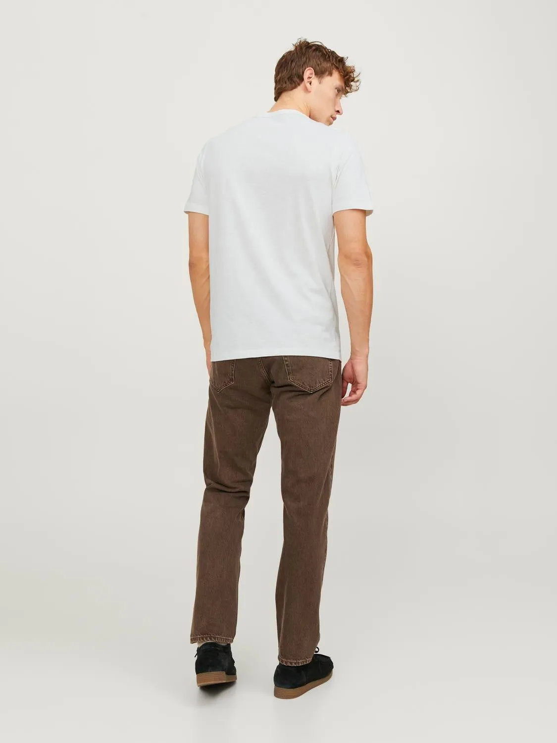 Camiseta Efecto mélange Cuello dividido | Blanco | Jack & Jones®