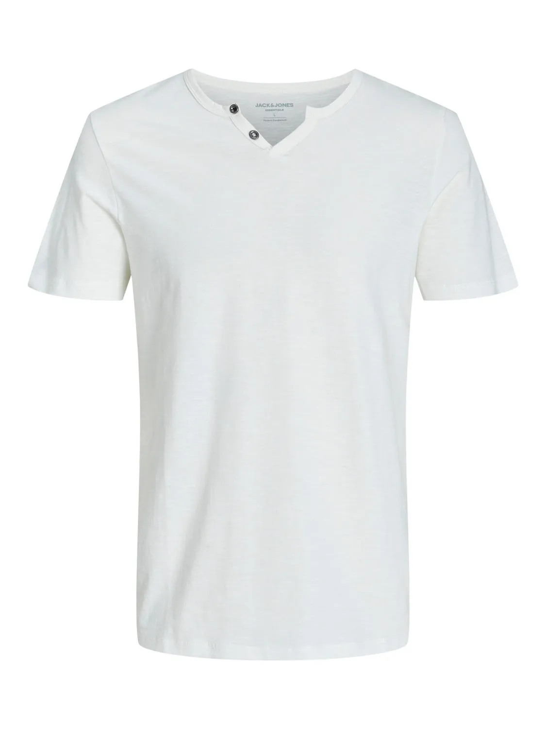 Camiseta Efecto mélange Cuello dividido | Blanco | Jack & Jones®