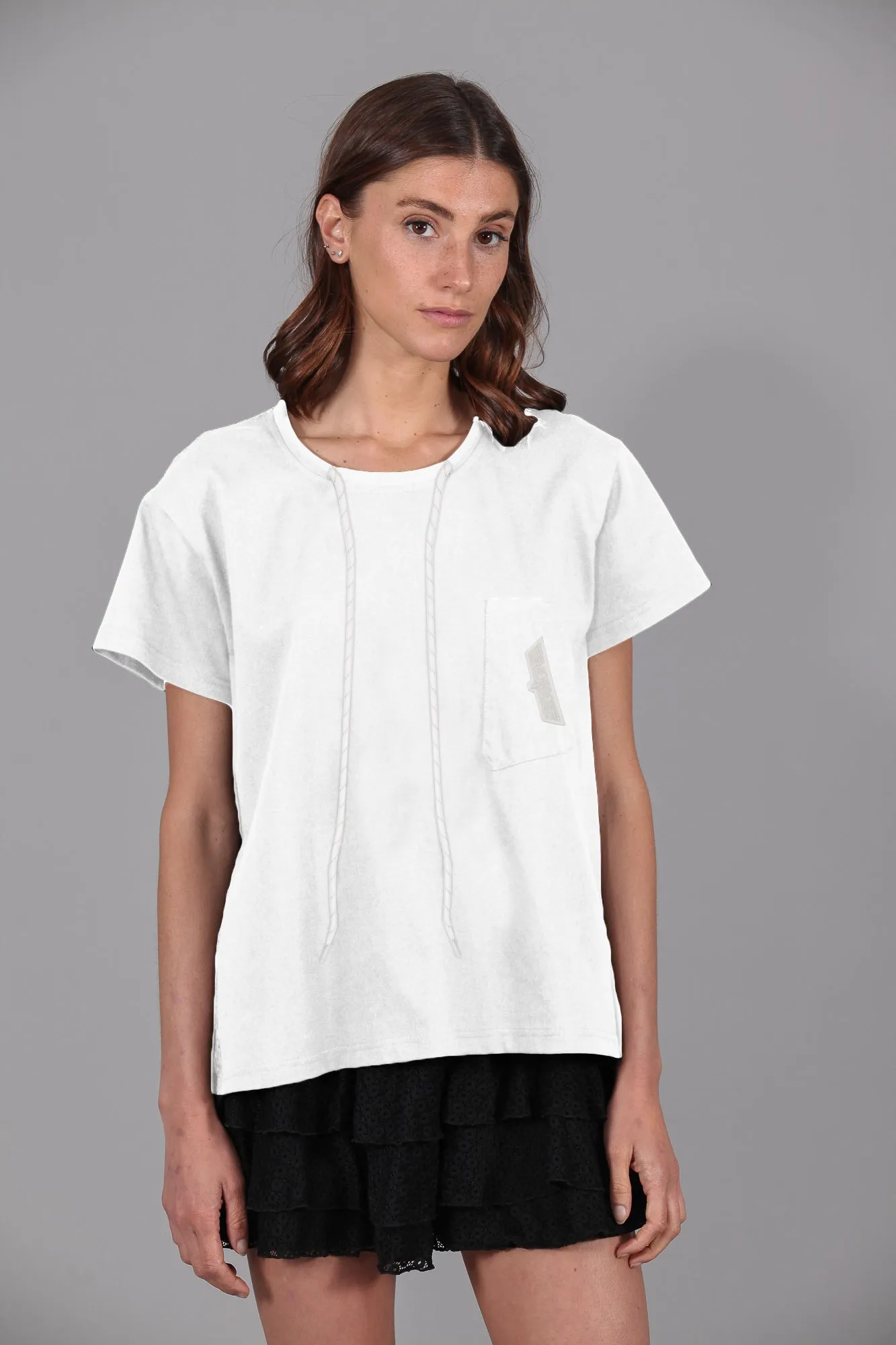 Camiseta Encaje Espalda & Cordón · CRUDO ·