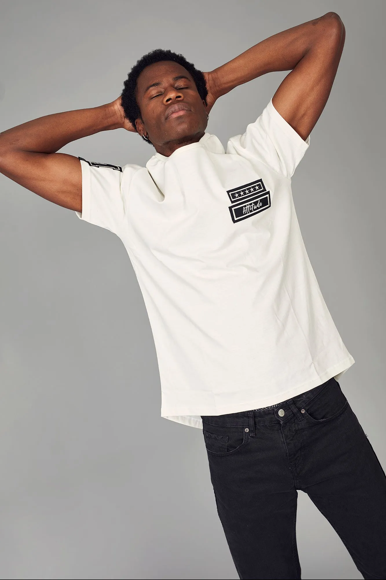 Camiseta HE crudo ATTITUDE espalda redondeada