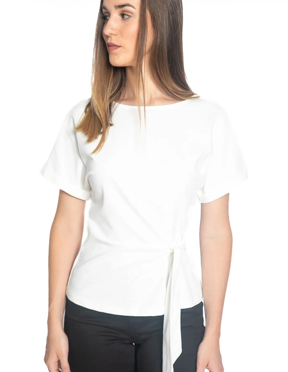 CAMISETA LAZADA CINTURA BLANCA YAYA