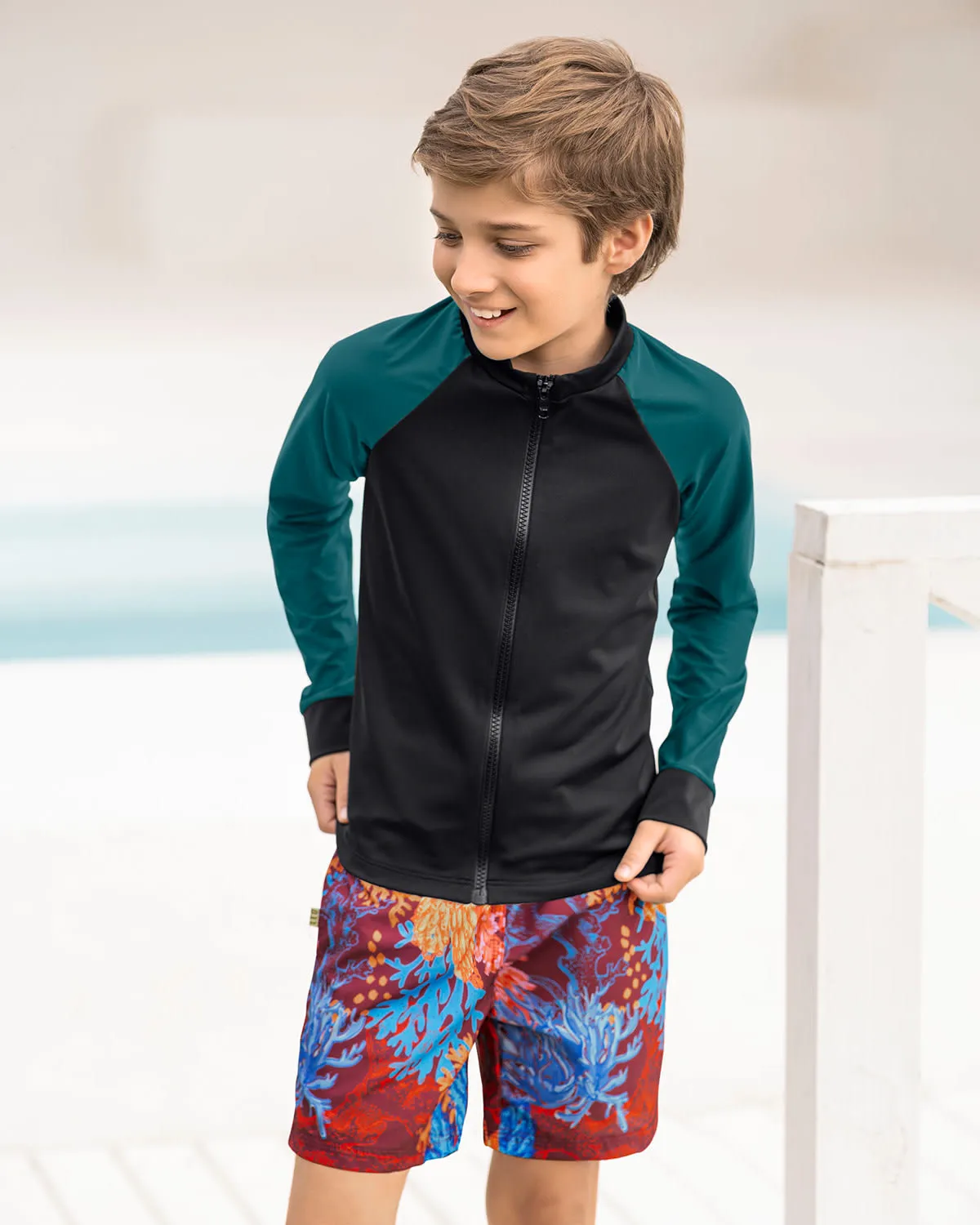 Camiseta manga larga infantil con protección rayos UV