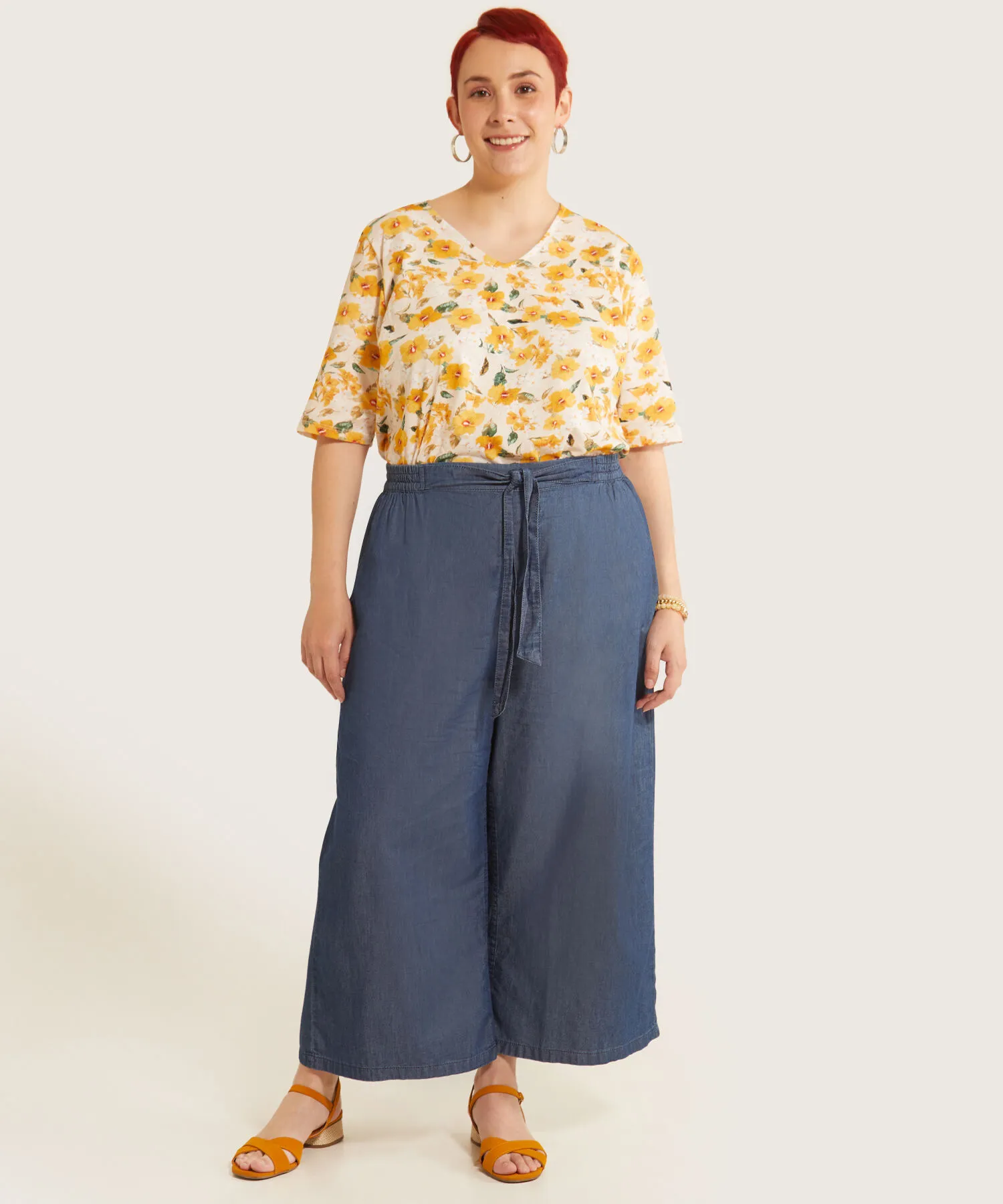 CAMISETA MANGA TRES CUARTOS ESTAMPADA