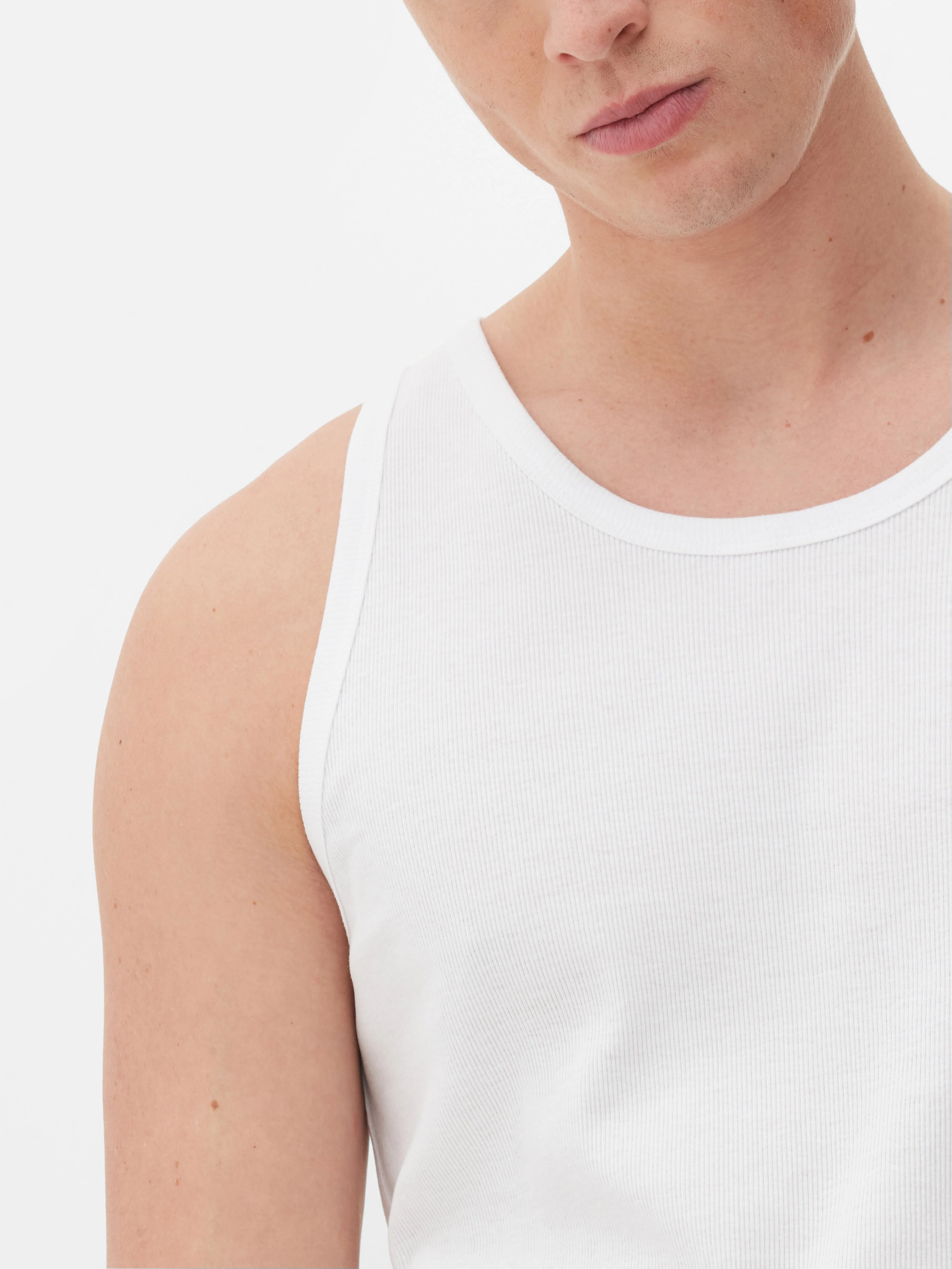 Camiseta sin mangas acanalada
