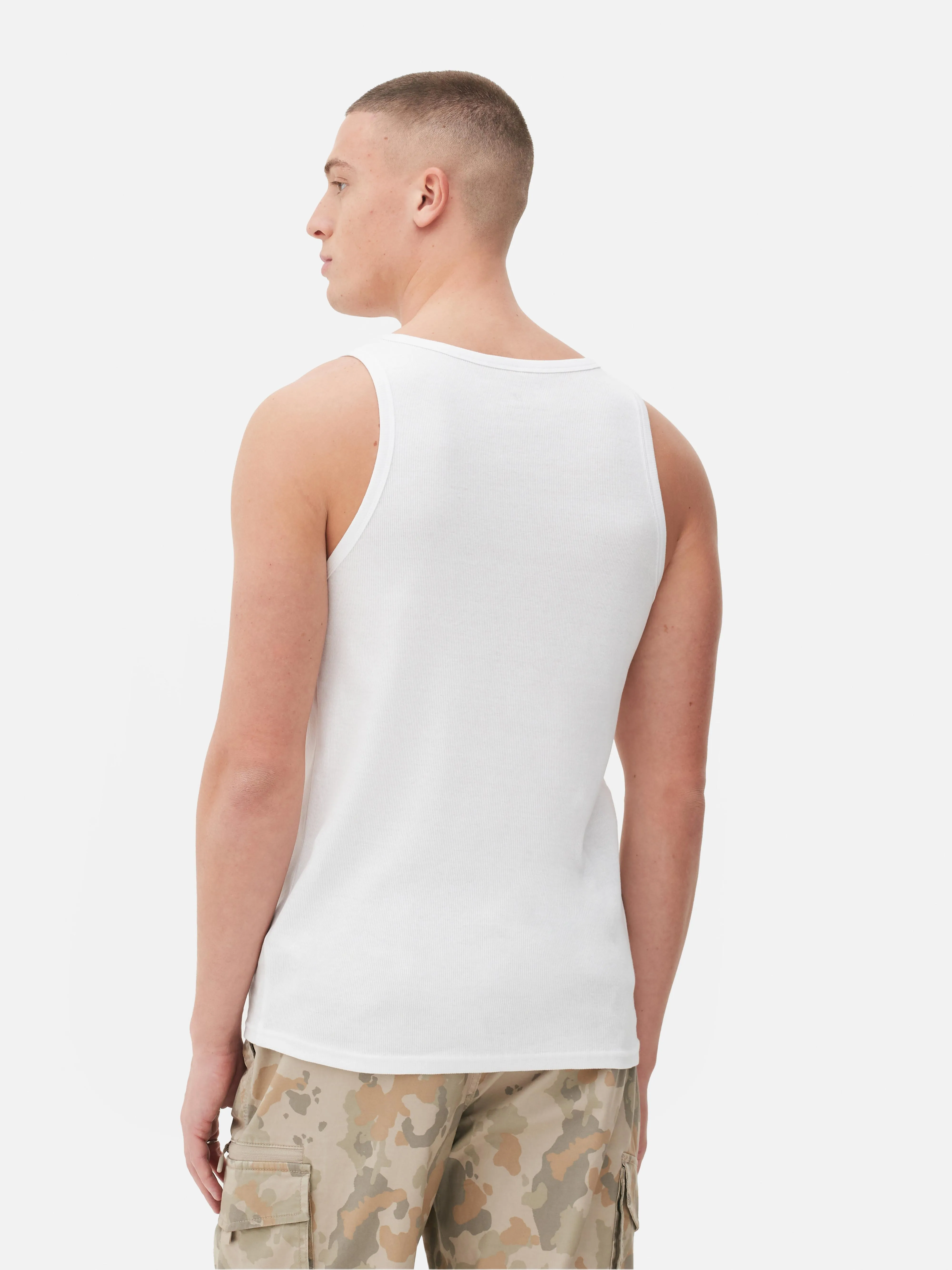 Camiseta sin mangas acanalada