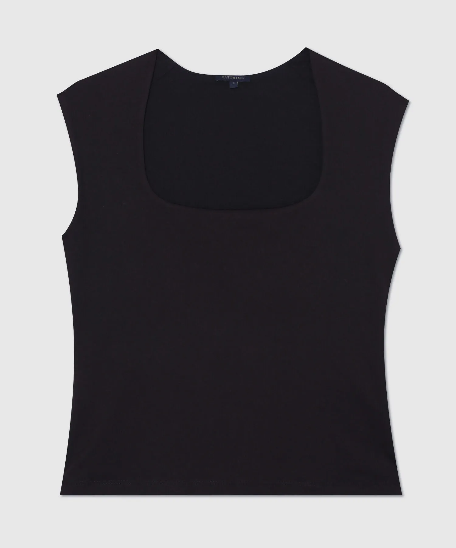 CAMISETA UNICOLOR ESCOTE CUADRADO MANGA CORTA