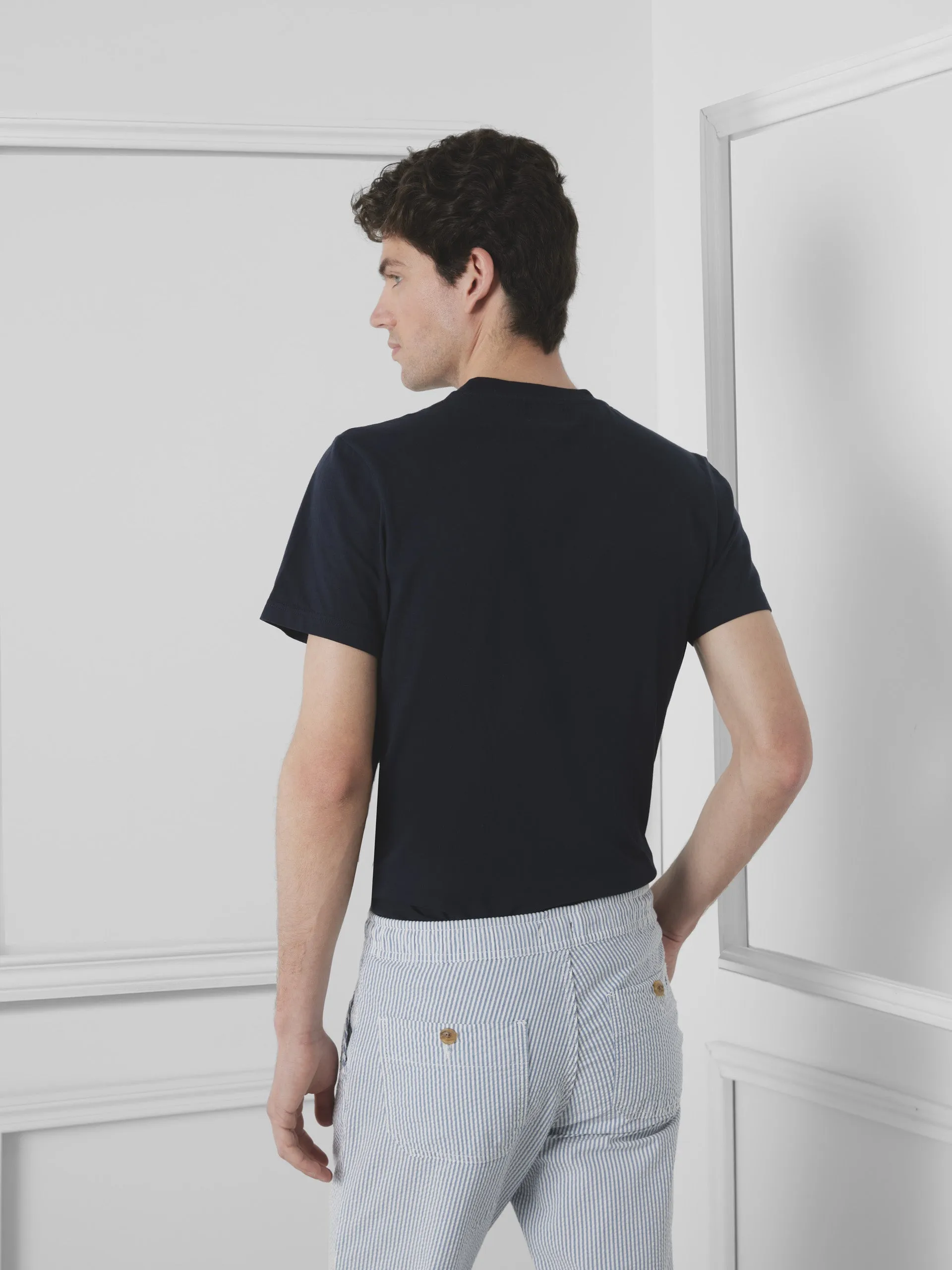 Camiseta unique slim azul marino