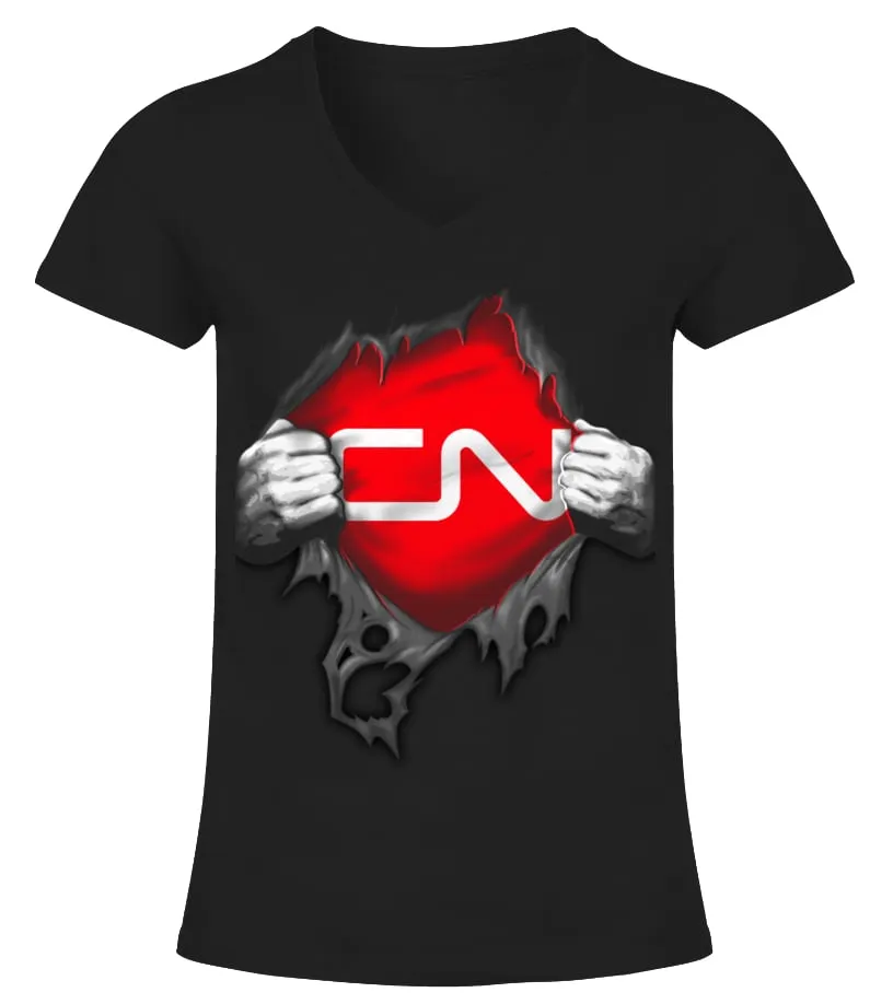CANADIAN  FINNISH CAMISETA CUELLO PICO MUJER