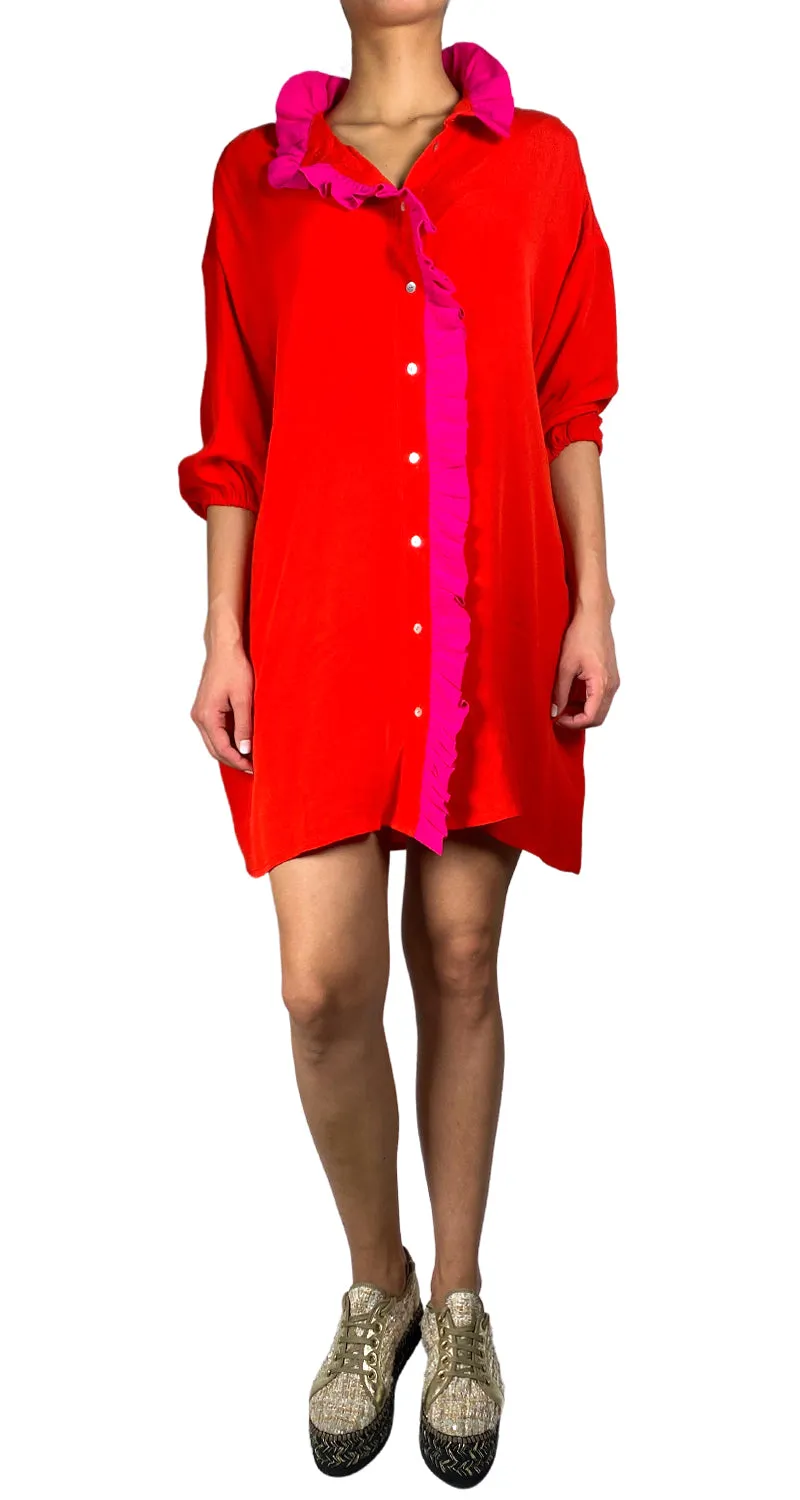 CASA RINCÓN Vestido Rojo Vuelos