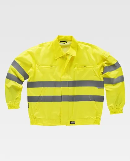 Cazadora alta visibilidad con cintas reflectantes Amarillo