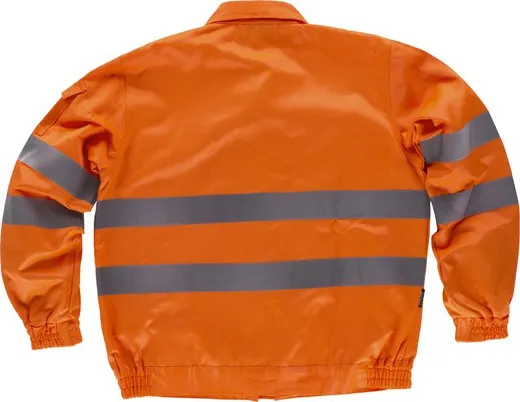 Cazadora alta visibilidad con cintas reflectantes Naranja