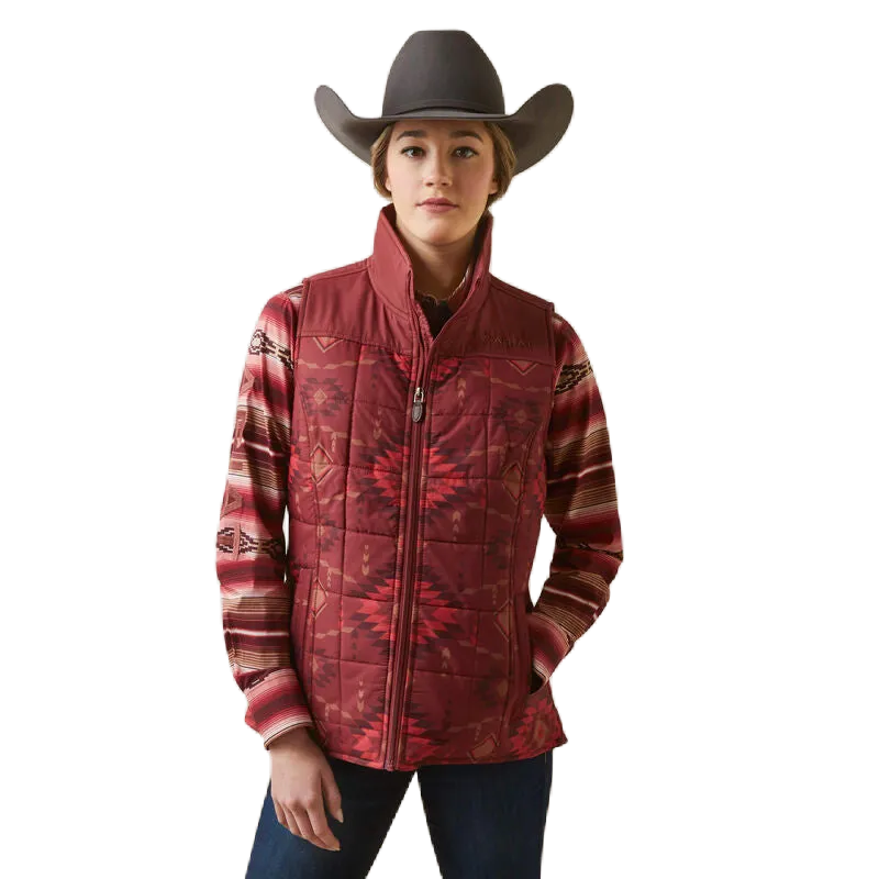 Chaleco ariat para mujer rojo