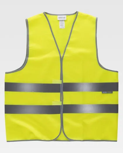 Chaleco de alta visibilidad con cierre adaptable Amarillo