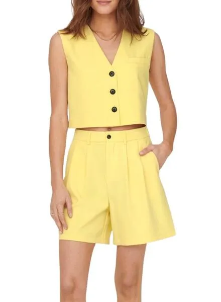 Chaleco Only Abba Amarillo Para Mujer