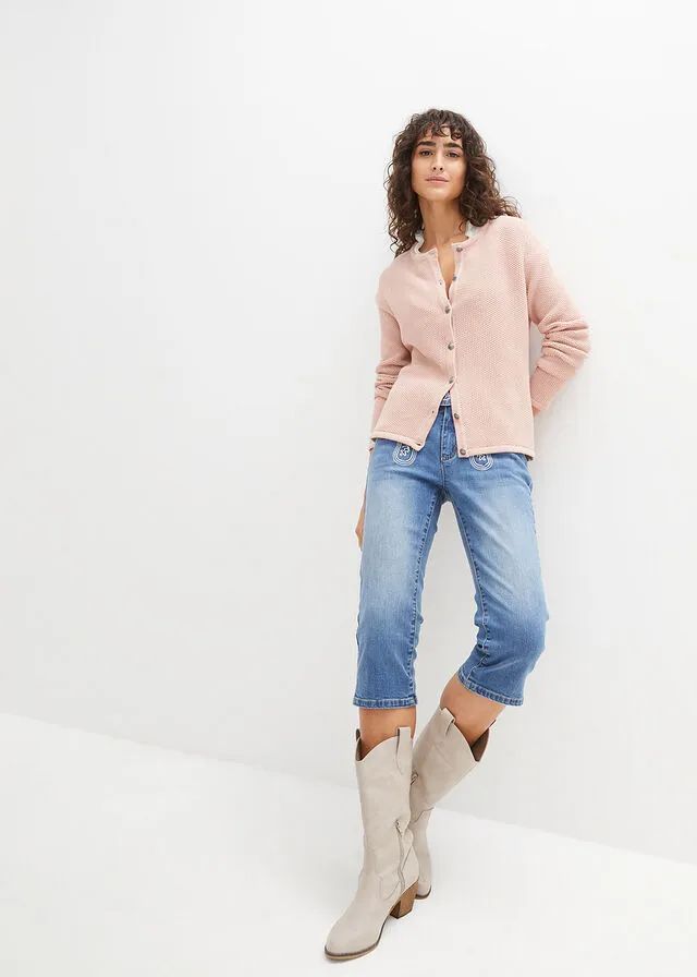 Chaqueta de punto tradicional Rosa vintage