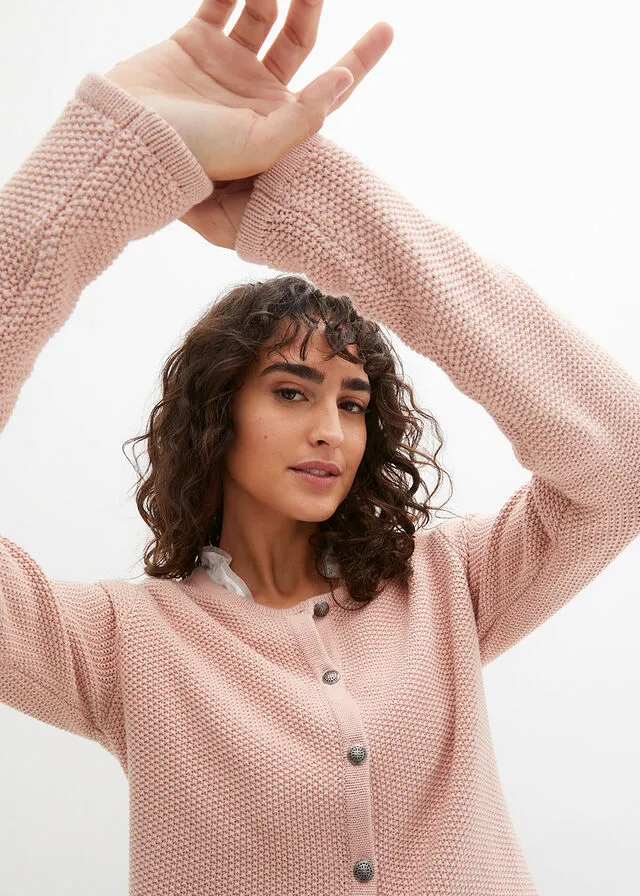 Chaqueta de punto tradicional Rosa vintage