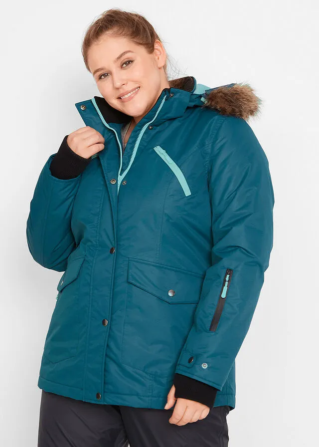 Chaqueta funcional impermeable Petróleo azul