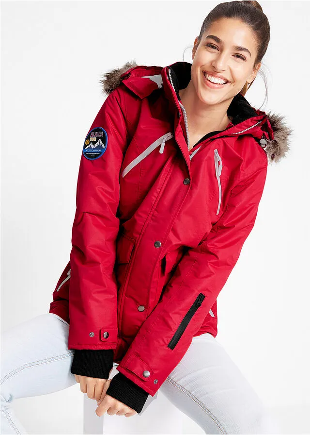 Chaqueta funcional impermeable Rojo oscuro