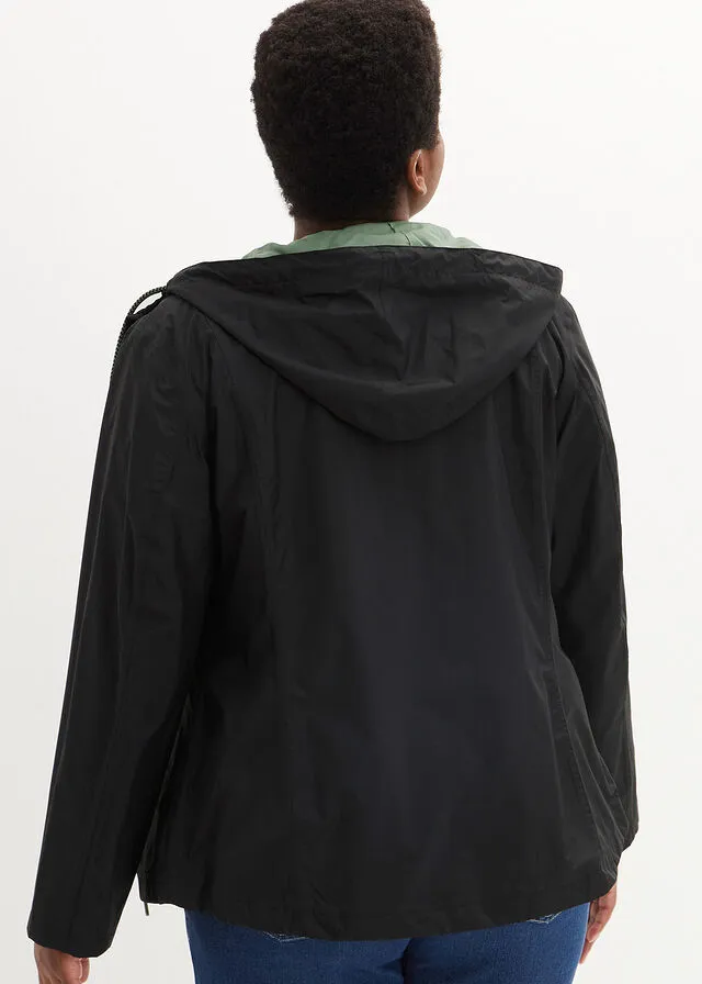 Chaqueta funcional ligera, impermeable Negro