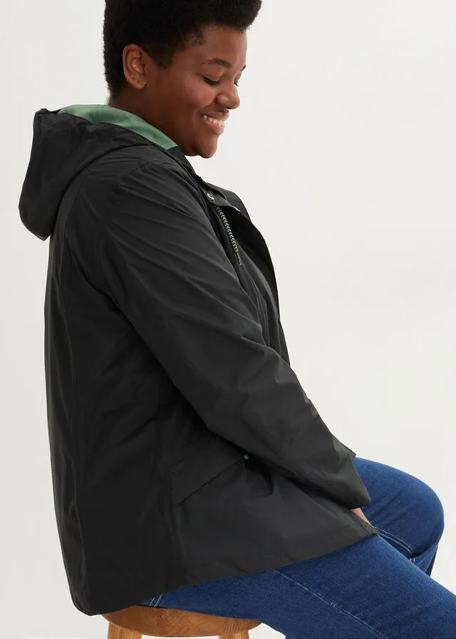 Chaqueta funcional ligera, impermeable Negro