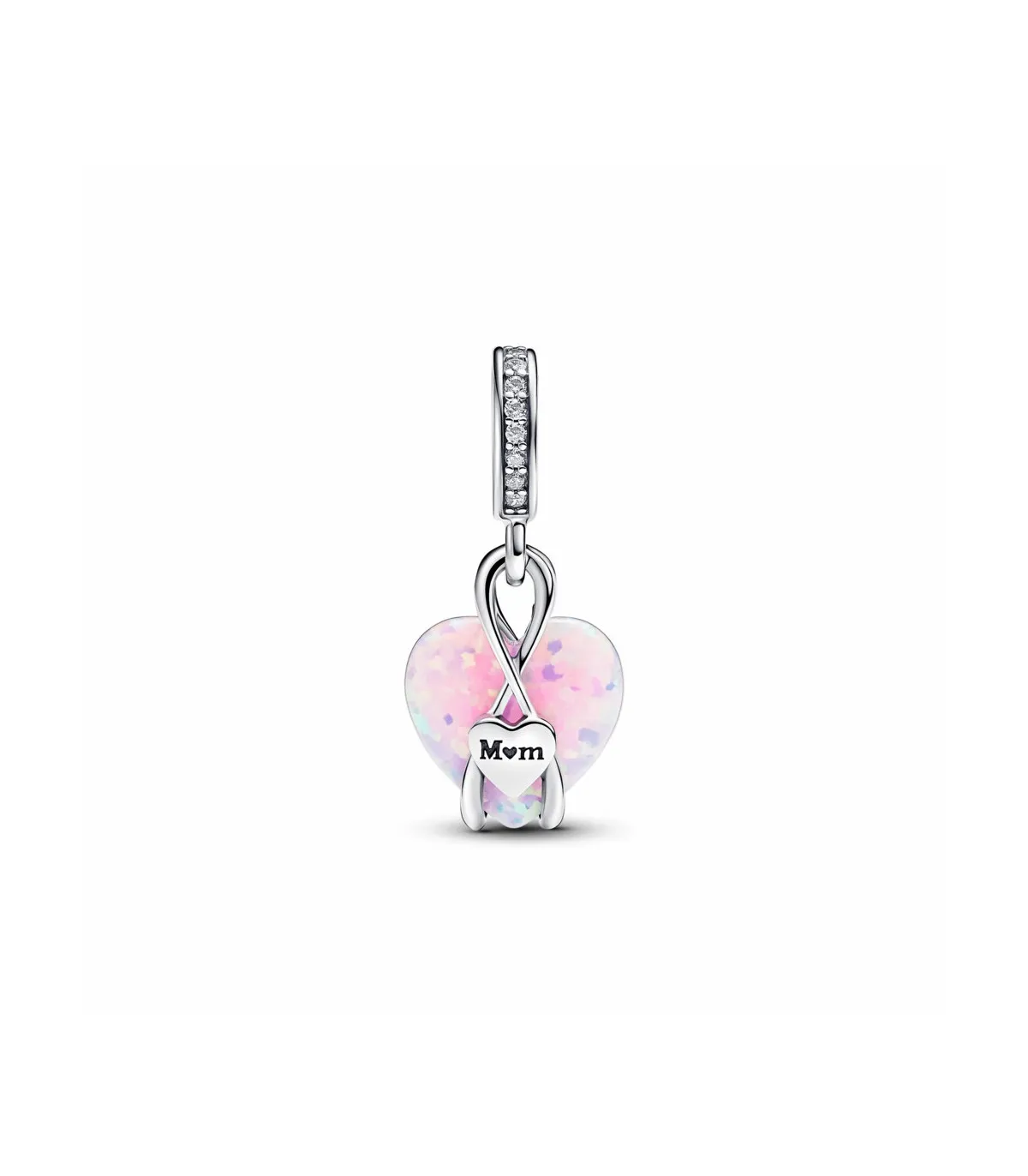 CHARM PANDORA COLGANTE CON FORMA DE CORAZóN OPALESCENTE DE MAMA  793202C01