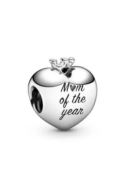 charm pandora plata corazón madre del año