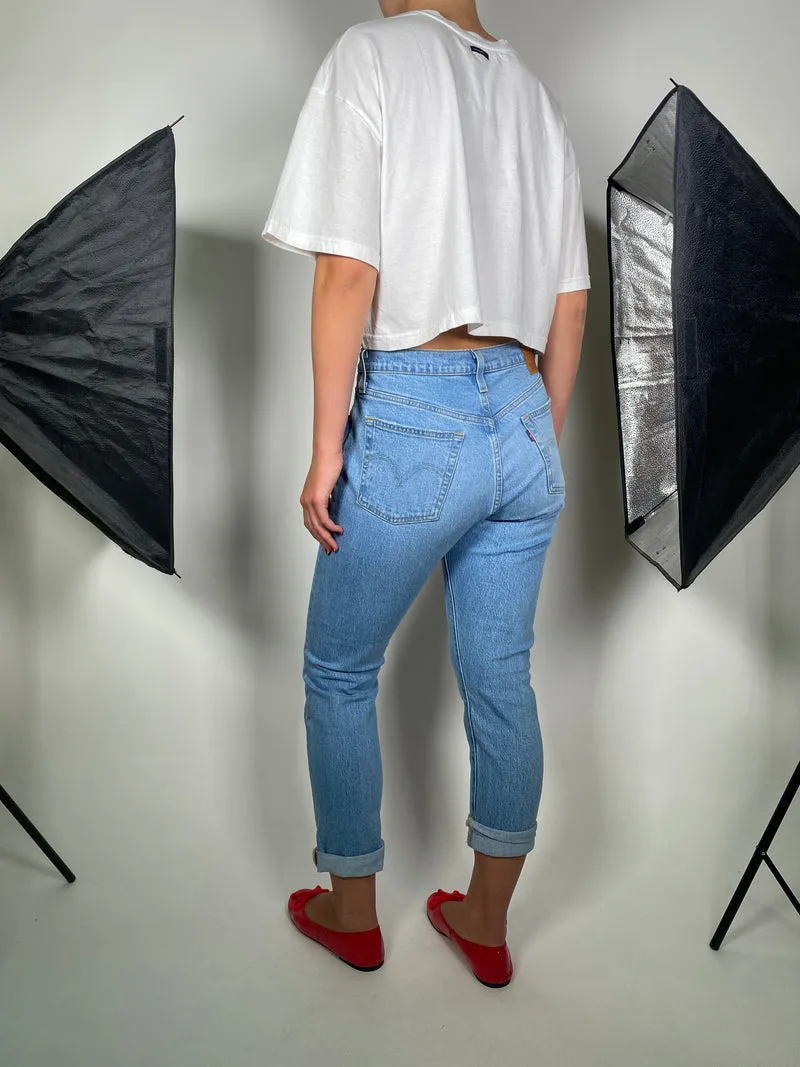 CHER Polera Blanca Estampada