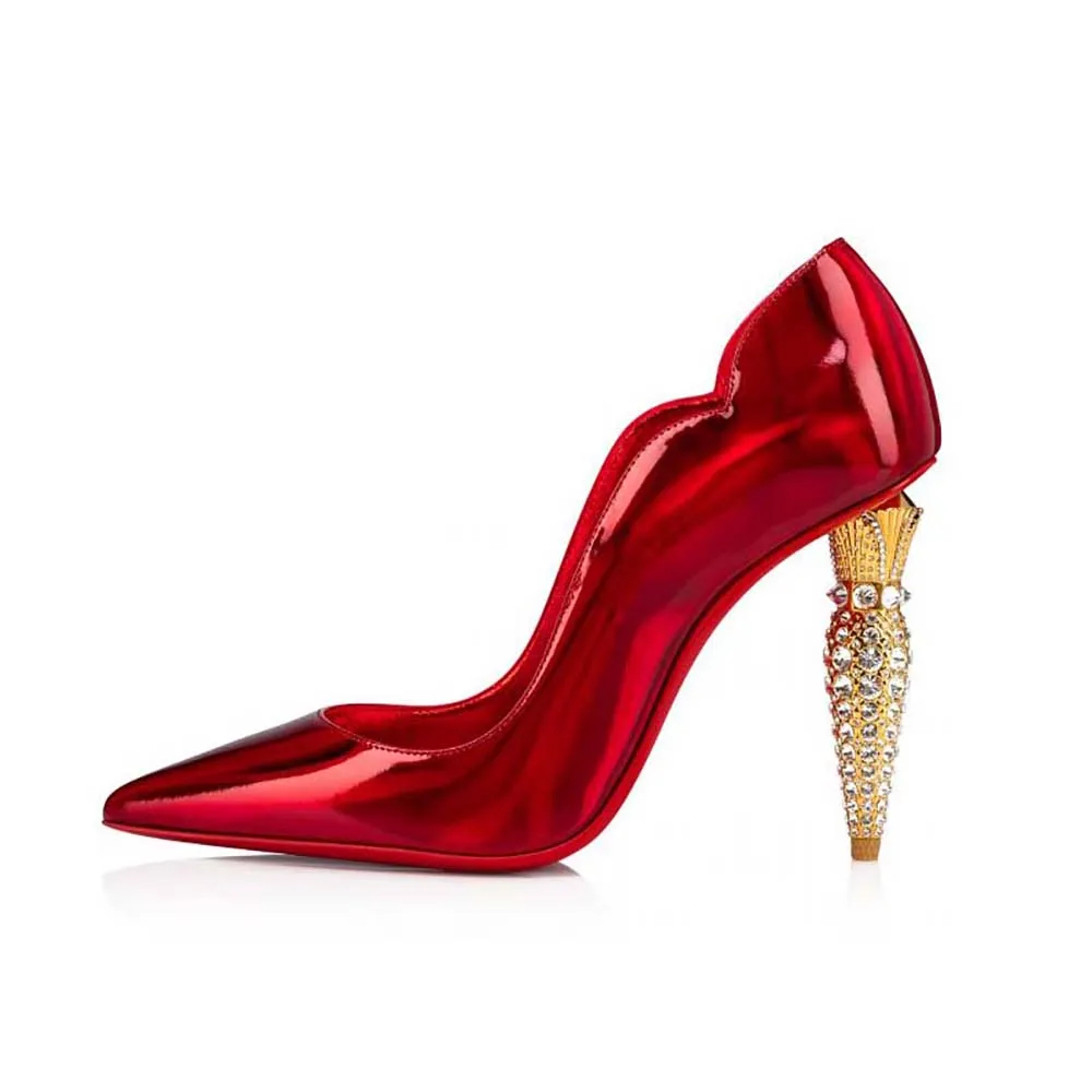 CHRISTIAN LOUBOUTIN MUJER LIPSTRASS BOMBA 100 MM ALTURA DEL TACóNROJO