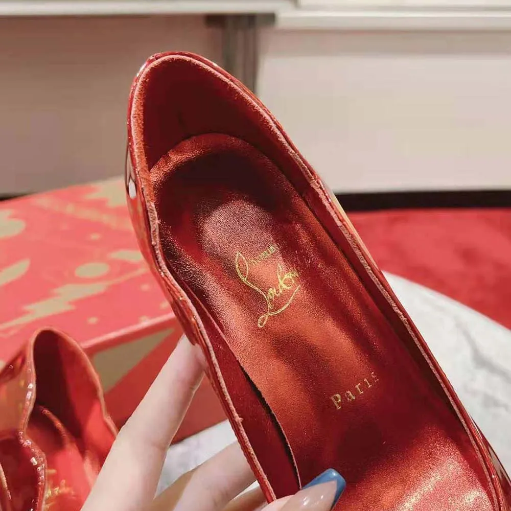 CHRISTIAN LOUBOUTIN MUJER LIPSTRASS BOMBA 100 MM ALTURA DEL TACóNROJO