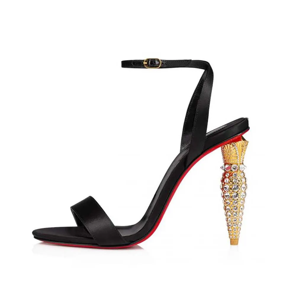 CHRISTIAN LOUBOUTIN MUJER LIPSTRASS QUEEN 100 MM ALTURA DEL TACóNNEGRO