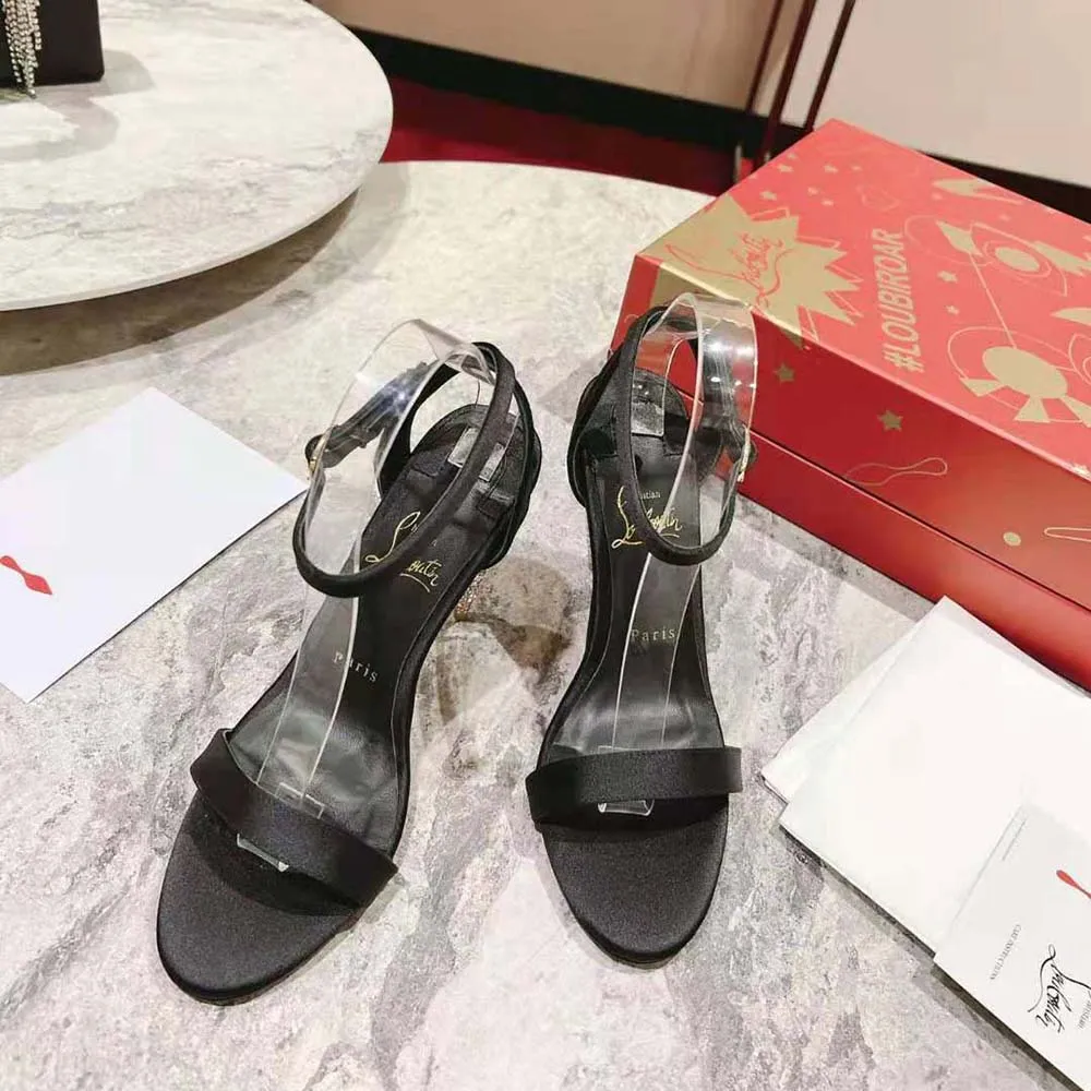 CHRISTIAN LOUBOUTIN MUJER LIPSTRASS QUEEN 100 MM ALTURA DEL TACóNNEGRO